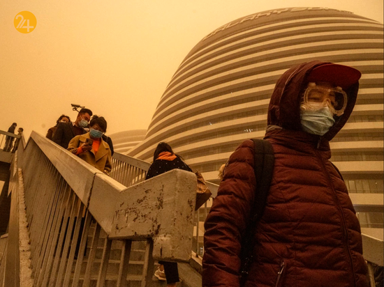 بی سابقه ترین طوفان شن در پکن