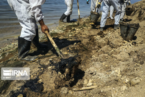 عملیات پاکسازی لکه نفتی در هورالعظیم