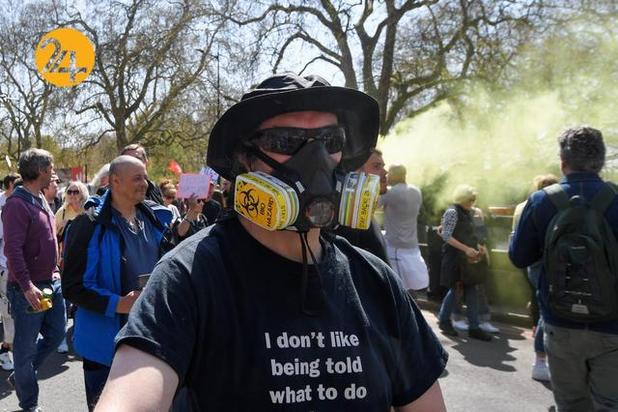 اعتراضات ضد قرنطینه در لندن