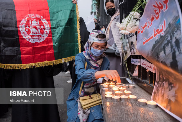 تجمع اعتراضی افغان‌ها در تهران