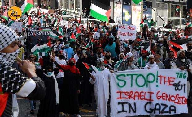 تجمعات گسترده در حمایت از فلسطین