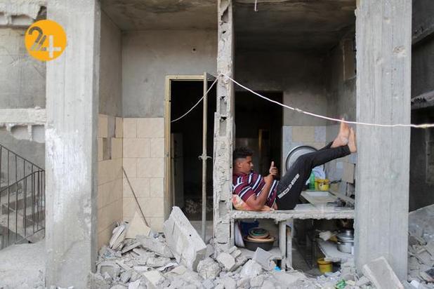 زندگی آوارگان غزه در میان پاره‌های آجر